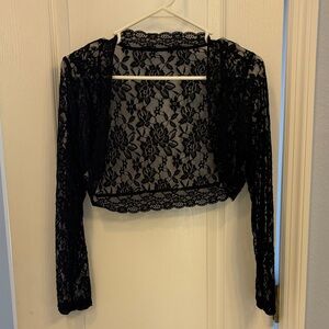 Black Lace Bolero Shrug